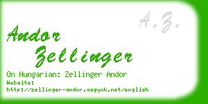 andor zellinger business card